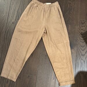 Max Studio London Women’s Light Brown Barrel Leg Trousers